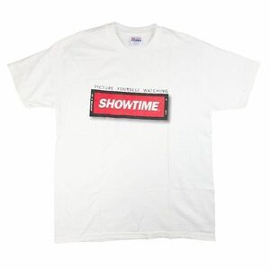 Vintage Showtime Cable T Shirt Mens Size Large White Television DEADSTOCK